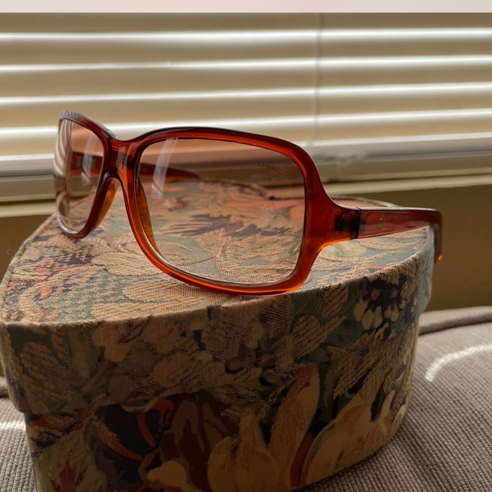 Vintage 90s Chanel Sunglasses with Brown Lenses